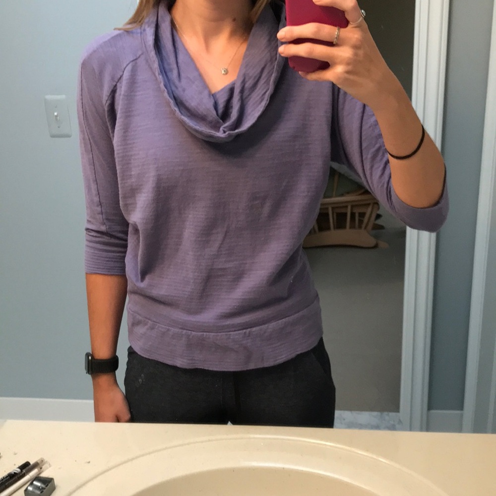 Purple cowl neck top | Lucy